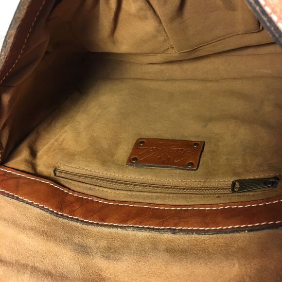 PATRICIA NASH ITALIAN LEATHER STUDDED SADDLE BAG - Picture 7 of 15